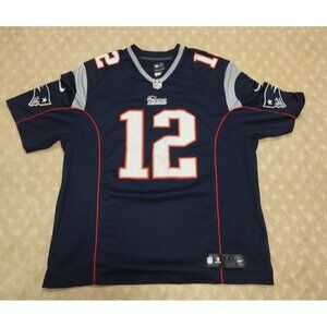 Nike NFL Tom Brady New England Patriots Jersey Mens XXL Stitched Sewn Limited Bl